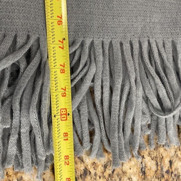 Steve Madden Gray Scarf With Fringe - Picture 6 of 6